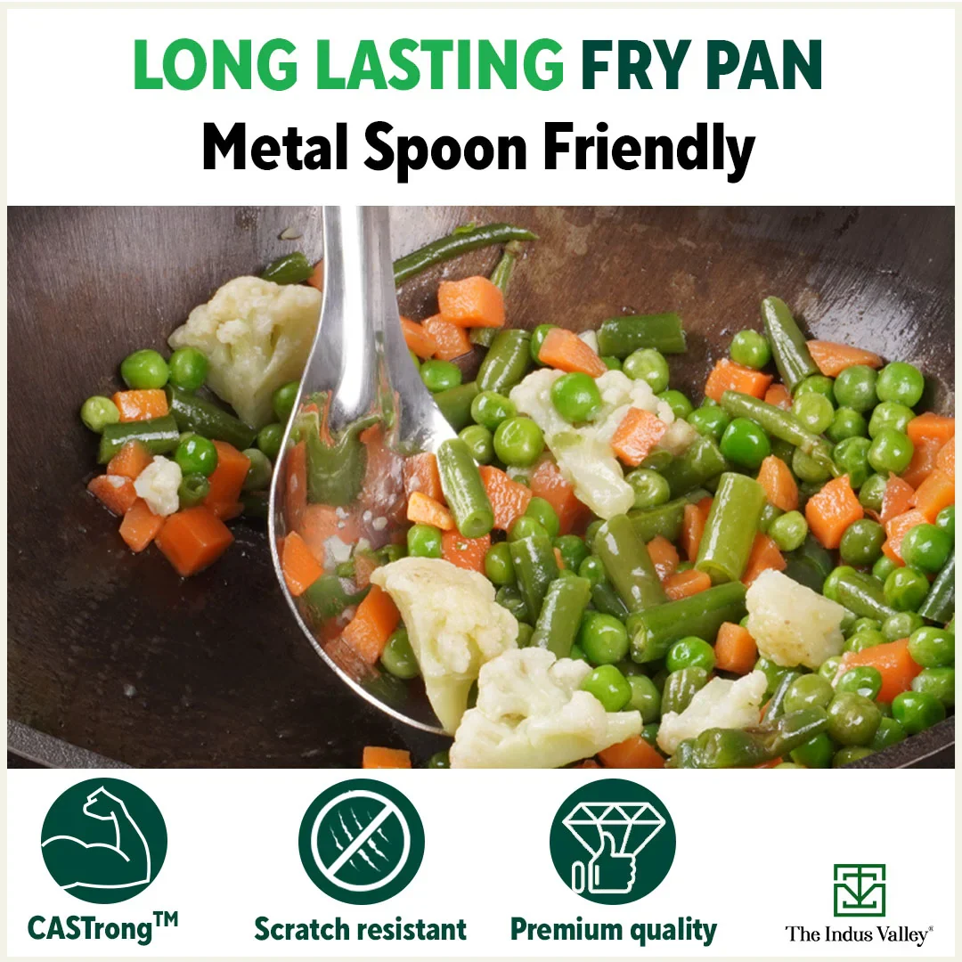 Super Smooth Cast Iron Frypan 1.7L+ Free  110 Spatula, Pre-seasoned, Naturally Nonstick, 100% Pure,Toxin-free 25.4cm - Image 9